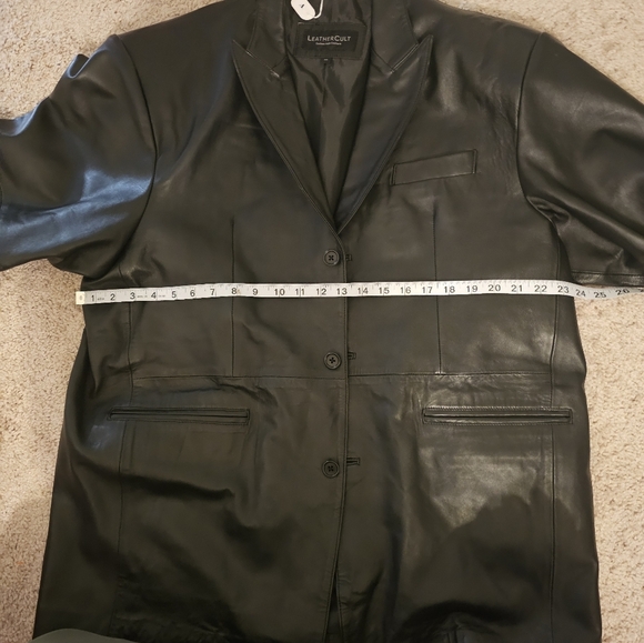 Leather Cult NWT Hand Made Womens Leather Jacket Size 50 - Picture 8 of 9